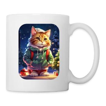 Modèle vierge de chat de Noël 1.7 - Mug blanc - blanc - Droite