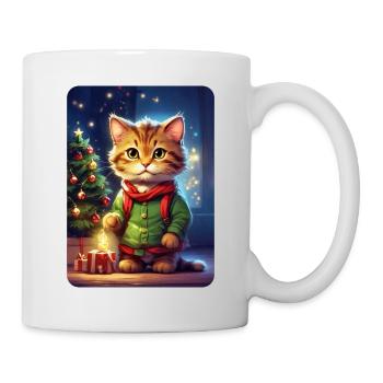 Modèle vierge de chat de Noël 1.5 - Mug blanc - blanc - Droite