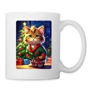 Modèle vierge de chat de Noël 1.13 - Mug blanc - blanc - Droite