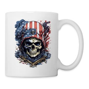 USA-Soldaten-Schädel - Tasse - Weiß - Rechts