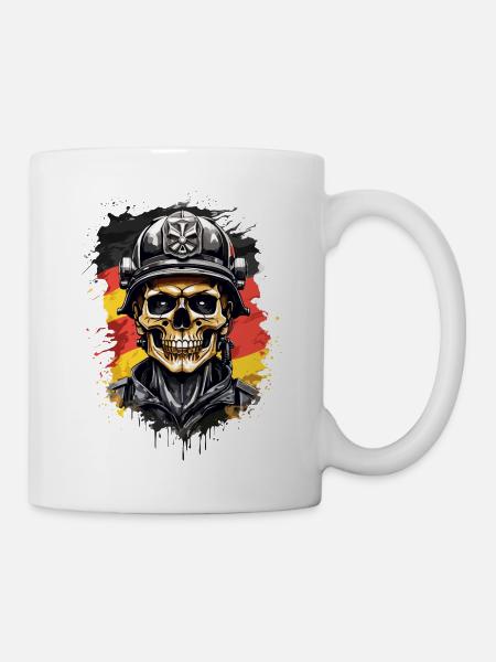 Deutsche Feuerwehrhelden Totenköpfe - Tasse - Weiß
