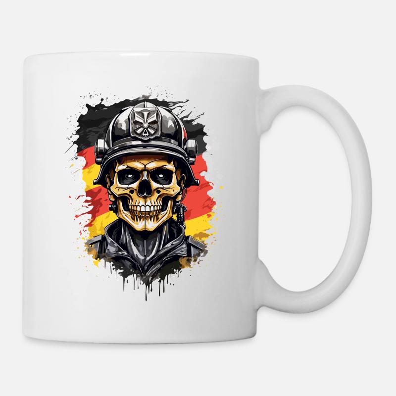 Deutsche Feuerwehrhelden Totenköpfe - Tasse - Weiß