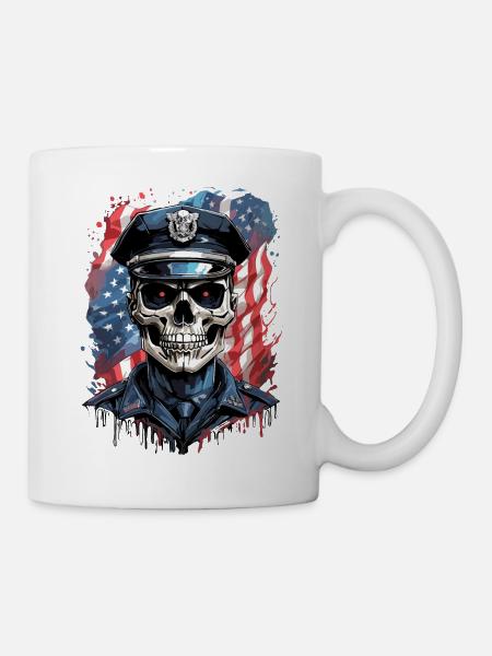 USA-Polizei-Helden - Tasse - Weiß