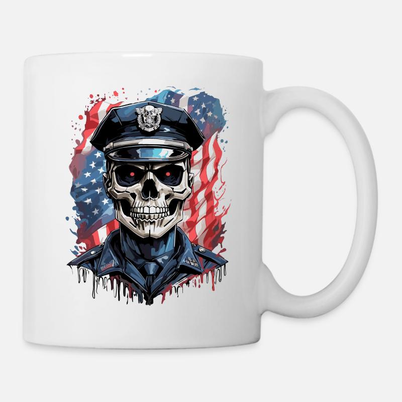 USA-Polizei-Helden - Tasse - Weiß