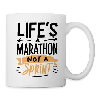 Life's a Marathon Not a Sprint - Mug - white - Right