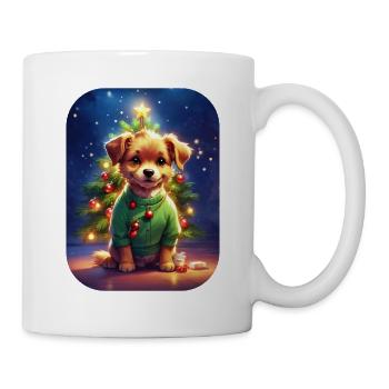 Modèle vierge de chien de Noël 1.11 - Mug blanc - blanc - Droite