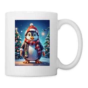 Weihnachten Pinguin Blankovorlage 1.1 - Tasse - Weiß - Rechts