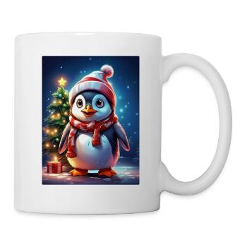 Weihnachten Pinguin Blankovorlage 1.8 - Tasse - Weiß - Rechts
