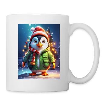 Weihnachten Pinguin Blankovorlage 1.3 - Tasse - Weiß - Rechts