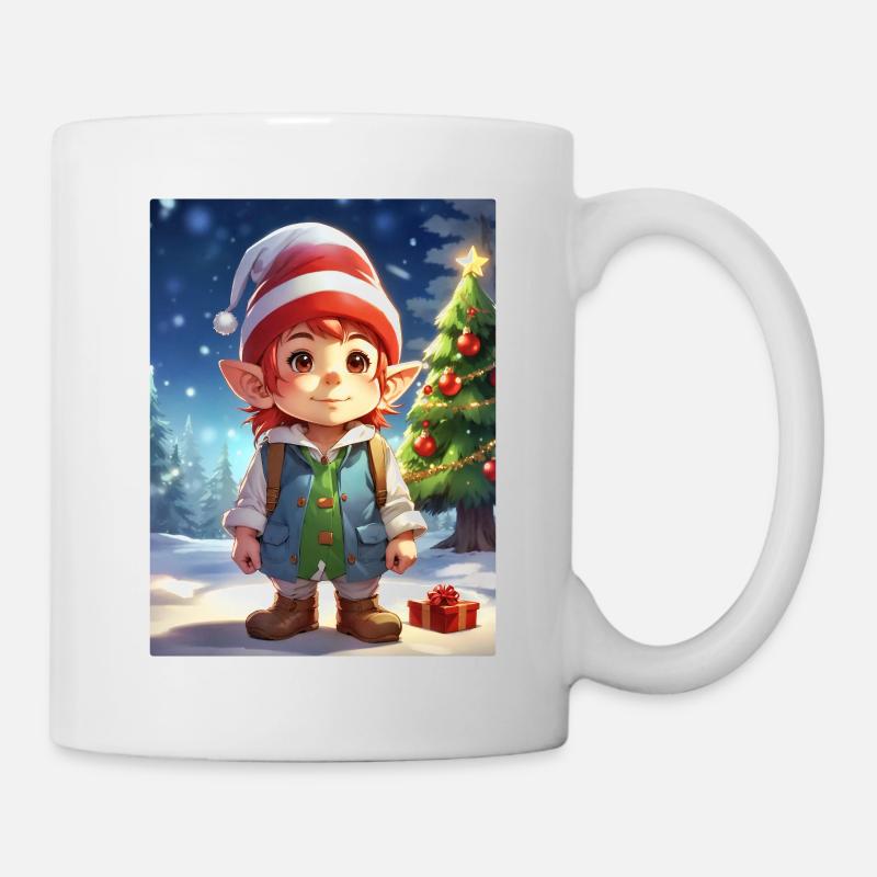Weihnachten Wichtel Blankovorlage 1.1 - Tasse - Weiß