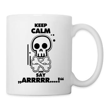 Les pirates gardent leur calme et disent arrrr - Mug blanc - blanc - Droite