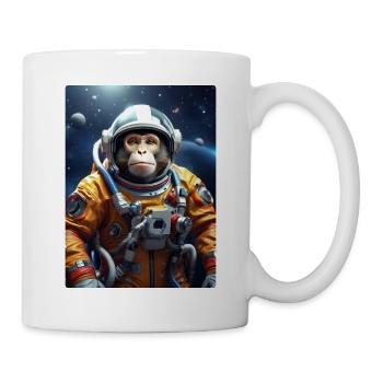 Singe dans l’espace 1.4 - Mug blanc - blanc - Droite