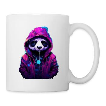Panda mit Kapuze - Tasse - Weiß - Rechts