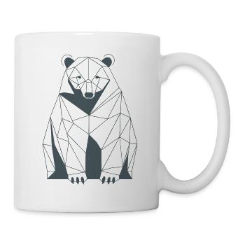 Minimalistic Geometric Polar bear graphic - Mug - white - Right