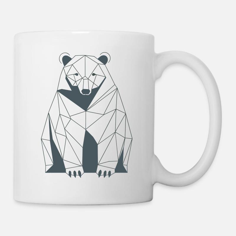 Minimalistic Geometric Polar bear graphic - Mug - white