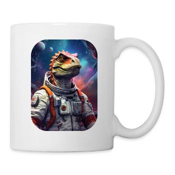Dino im Weltall 1.10 - Tasse - Weiß - Rechts