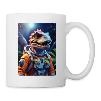 Dino im Weltall 1.4 - Tasse - Weiß - Rechts