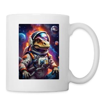 Dino im Weltall 1.3 - Tasse - Weiß - Rechts