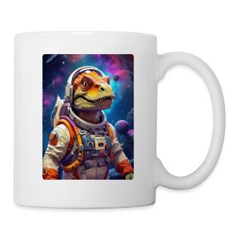 Dino im Weltall 1.1 - Tasse - Weiß - Rechts