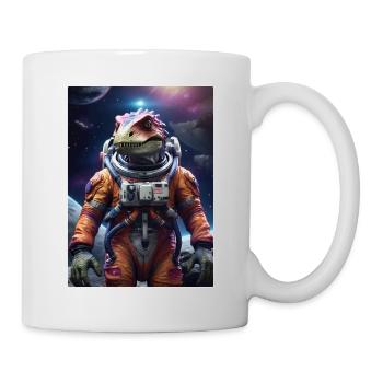 Dino im Weltall 1.8 - Tasse - Weiß - Rechts