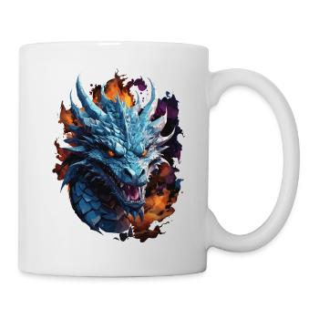 Finsterer Drache - Schattenmystik - Tasse - Weiß - Rechts