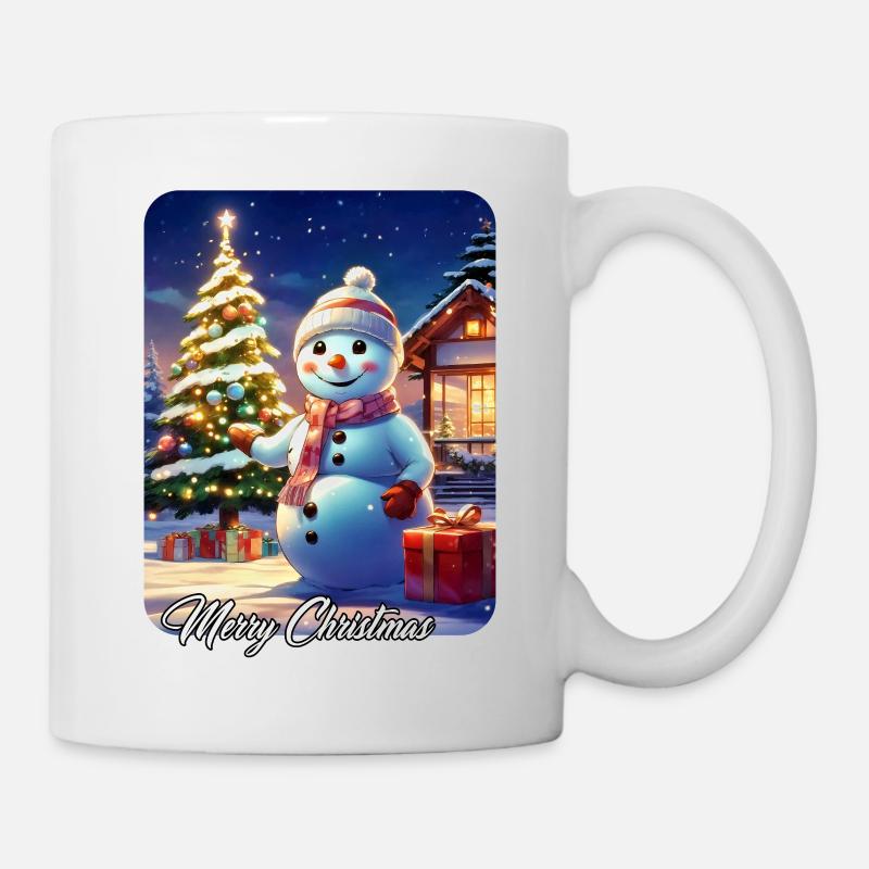Conception de bonhomme de neige de Noël 1.1 - Mug blanc - blanc