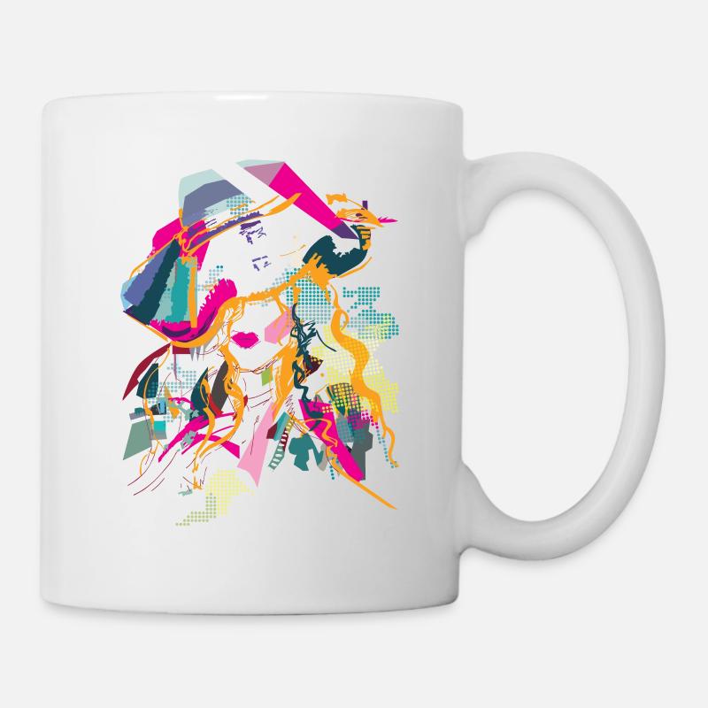 Graphic "Lady with Hat" - Mug - white