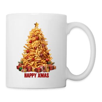 Pommes Frites Weihnachten - Tasse - Weiß - Rechts