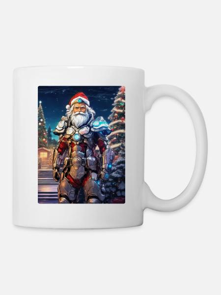 Weihnachten Cyberpunk Weihnachtsmann 1.3 - Tasse - Weiß