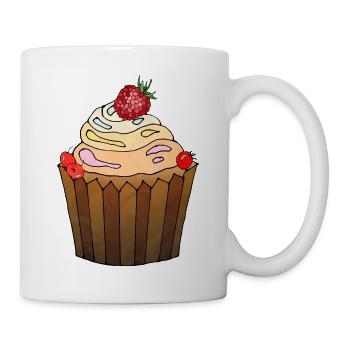 Kuchen - Tasse - Weiß - Rechts