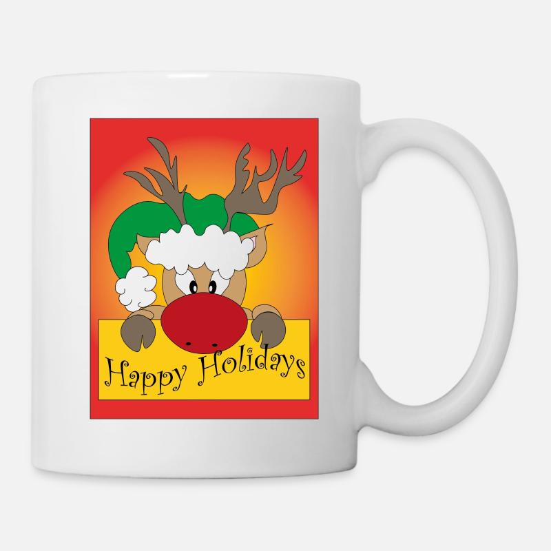 Be Nosy Rudolph / Joyeuses Fêtes - Mug blanc - blanc