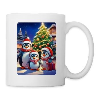 Weihnachten Pinguin Familie 1.7 - Tasse - Weiß - Rechts