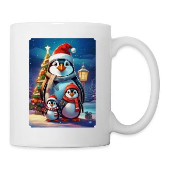 Weihnachten Pinguin Familie 1.11 - Tasse - Weiß - Rechts