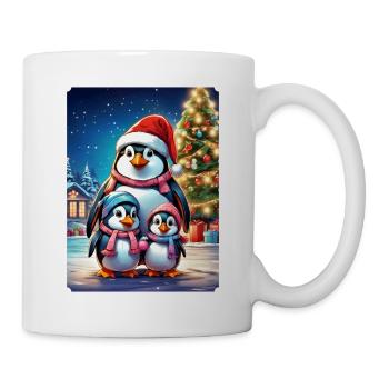 Weihnachten Pinguin Familie 1.3 - Tasse - Weiß - Rechts