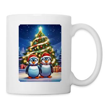 Weihnachten Pinguin Familie 1.8 - Tasse - Weiß - Rechts