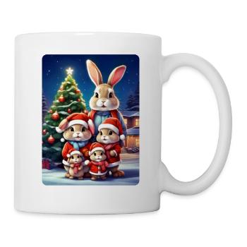 Weihnachten Hasen Familie 1.4 - Tasse - Weiß - Rechts