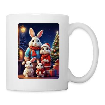 Weihnachten Hasen Familie 1.9 - Tasse - Weiß - Rechts