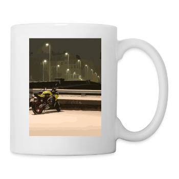 Moto neige - Mug blanc - blanc - Droite