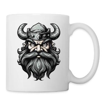 gehörnter Helm - Tasse - Weiß - Rechts