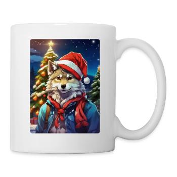 Loup de Noël 1.3 - Mug blanc - blanc - Droite