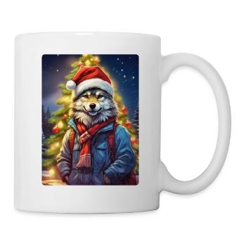 Loup de Noël 1.1 - Mug blanc - blanc - Droite