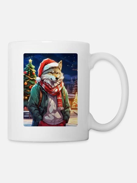 Weihnachten Wolf 1.6 - Tasse - Weiß