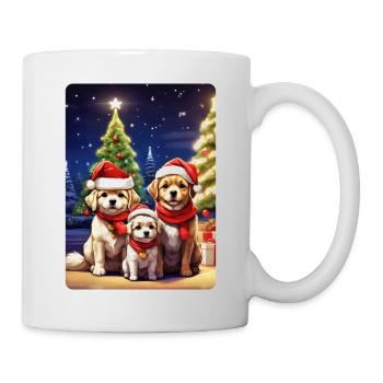 Famille de chiens de Noël 1.3 - Mug blanc - blanc - Droite