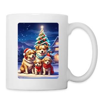 Famille de chiens de Noël 1.5 - Mug blanc - blanc - Droite