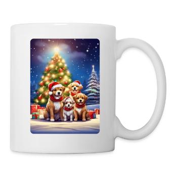 Famille de chiens de Noël 1.6 - Mug blanc - blanc - Droite