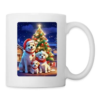 Famille de chiens de Noël 1.4 - Mug blanc - blanc - Droite