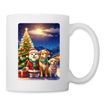 Famille de chiens de Noël 1.1 - Mug blanc - blanc - Droite