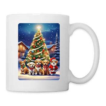 Famille de chiens de Noël 1.2 - Mug blanc - blanc - Droite