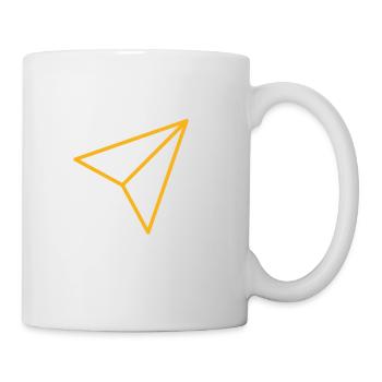 The yellow paper airplane - Mug - white - Right