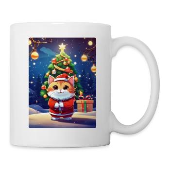 Chat de Noël 1.5 - Mug blanc - blanc - Droite